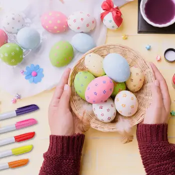 30pcs Pascua de espuma de huevo decoración de juguete de la comida de Pascua decoración DIY color de Pascua falso huevo huevo de decoración decoración del árbol