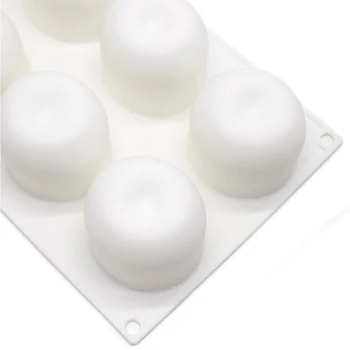 8 Agujeros 3D Pastel de Manzana Moldes de Silicona del Molde de Chocolate de Silicona molde de Pudding de Postre molde de la decoración de la Torta de las herramientas de la Torta de Herramientas