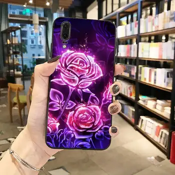 Púrpura hermosa infinito de la mariposa de la flor de la caja del Teléfono De Huawei honor Mate P 10 20 30 40 Pro 10i 9 10 20 8 x Lite