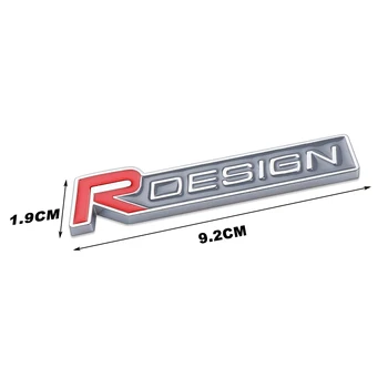 Coche Nuevo Estilo 3D de Metal Rdesign Logo de la Rejilla Frontal del Tronco de la etiqueta Engomada Emblema de la Insignia de Volvo V40 V60 C30 S60 S80 S90 XC60 Accesorios
