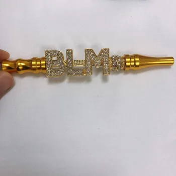 1 Pieza de Diamante de la decoración de la BLM Letras Shisha pipa de agua de la Boquilla hecha a Mano de la Joyería de la Chicha Puntas con Filtro de pipa de agua de la pieza de Boca