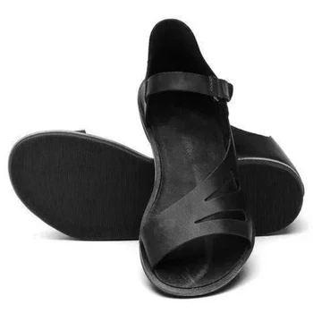 2021 Verano de las Nuevas Mujeres de Moda de Cuero de la PU Plana Talón Casual Sandalias de la Bolsa de Talón con Hebilla de Zapatos de las Sandalias Sandalias Casual, de la Venta Caliente AQ016