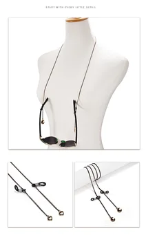Nuevo Diseño de Black Metal Gafas de la Cadena de Titular de Gafas de sol de Moda Collar de Cordón antideslizante Anteojos de la Correa de las Gafas Accesorios