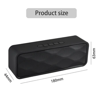 Mesa Altavoz Bluetooth Inalámbrico Portátil de Sonido Caja de ABS de alta fidelidad Estéreo de Llamada con manos libres USB Altavoces de Graves del TF de la ayuda USB