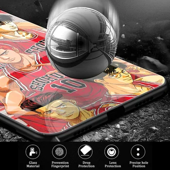 Comic Anime Slam Dunk caja de Cristal para Samsung Galaxy S20 FE S21 Ultra S10 Más S9 S8 Cubierta del Teléfono Nota 10 Lite 20 8 9 Lujo Shell