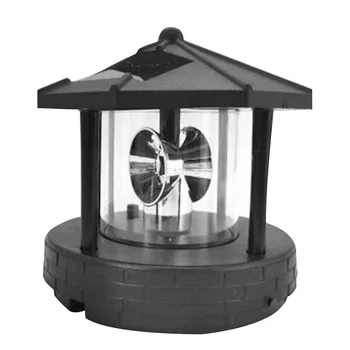La Lámpara de calle del Hogar de Rotación Faro de Luz Solar Durable Valla la Luz Giratoria al aire libre de la prenda Impermeable LED de la Luz Solar de Jardín al aire libre