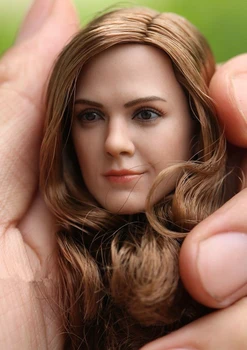 Escala 1/6 Hermione Emma Watson cabeza sculpt modelo de juguete largos rizos de cabello ajuste por 12 pulgadas femenino de mujer chica virgen sexy cuerpo cifras