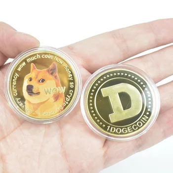 Chapado En Oro Dogecoin Dux Moneda De Metal Cryptocurrency De La Moneda