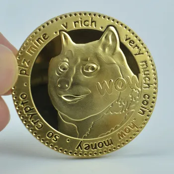 Chapado En Oro Dogecoin Dux Moneda De Metal Cryptocurrency De La Moneda