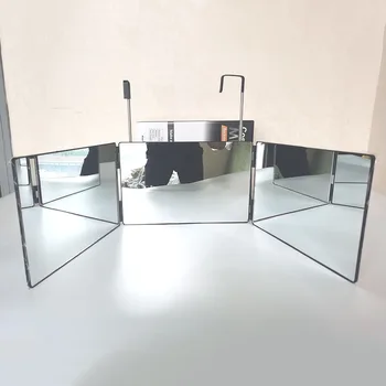 Retráctil Colgante de Tres lados Plegable Espejo de Maquillaje Libremente Ajustable de la Altura de Afeitar Y Peluquería Espejo Tres veces de Espejo