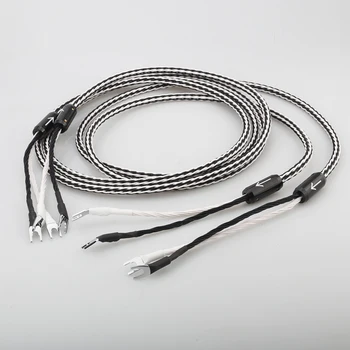 8TC de cobre de audio cable de altavoz de alta fidelidad del altavoz del amplificador cable spade a spade plug Audiófilo