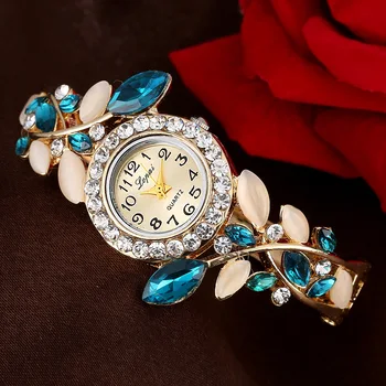 Las Mujeres de lujo del Reloj de Diamantes de Acero Inoxidable Correa de las Mujeres del reloj de Pulsera de Flores de Diseño de Relojes de Señoras Reloj de Cuarzo Relojes Femme