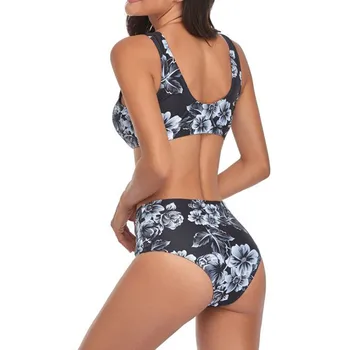 Las mujeres de la Moda Sexy Tie-dye de Impresión de Alta Cintura de la División de Traje de baño Bikini купальник женский купальники женские 2021