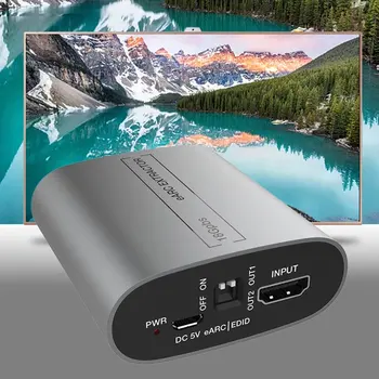 18Gbps Audio Extractor de Arco Earc Splitter Adaptador HDMI-compatible Con Audio Extractor del Amplificador De Altavoz Soundbar HDTV