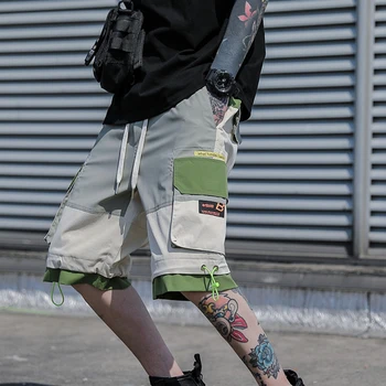 SFABL de Alta Moda de la Calle de la Carga de pantalones Cortos de los Hombres 2021 Nuevos Cortos Casual Macho Suelto Trabajo de Pantalones Cortos de los Hombres de Hip Hop Harajuku Cortos de Verano