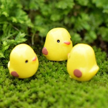10pcs Conjunto Kawaii Mini Pato Animales en Casa Micro Hada de Jardín Figurillas de Miniaturas Hogar Decoración Jardín Accesorios de BRICOLAJE