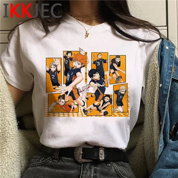 Haikyuu camiseta mejores camisetas de las mujeres harajuku vintage casual superior tees de la calle harajuku