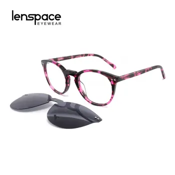 Lenspace Polarizado Gafas De Sol De La Plaza De Las Mujeres Pinza Magnética En El Lujo Gafas Anteojos Recetados Anteojos De Marco Glasess