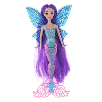 30cm de Plástico de Juguete Clásico de la Princesa Sirena de la Muñeca Chica Femenina Figuras de Acción con Ala de Mariposa Hogar Adornos