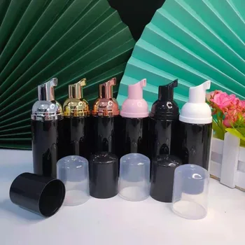 10PCS 60 ml en negro brillante espuma de botella mousse de jabón líquido dispensador de plástico de espuma de champú botella de la loción de la espuma de la botella
