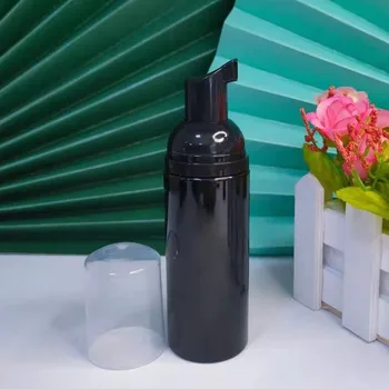 10PCS 60 ml en negro brillante espuma de botella mousse de jabón líquido dispensador de plástico de espuma de champú botella de la loción de la espuma de la botella