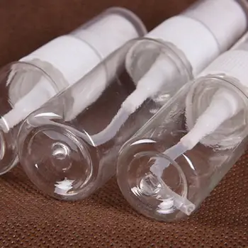 Mini Bomba de Vacío de la Botella de Spray Recargable Portátil de Plástico Transparente Perfume Atomizador de Viaje botella de aceite Esencial