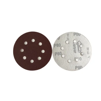 óxido de aluminio 10pcs 125mm de 5 pulgadas con discos de lija lija pad 8Hole Discos de lija para Lijadora Orbital Aleatoria de Pulido de vidrio