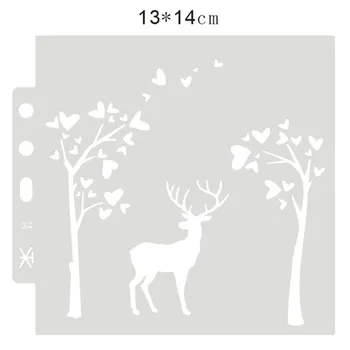 Elk traje escudo de BRICOLAJE pastel de álbum de recortes de plantillas hueco Adornos de impresión de encaje de la regla de san Valentín