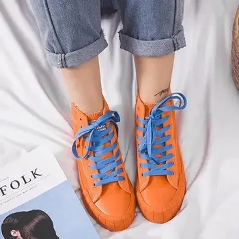 YEELOCA 2019 Primavera Pisos de Moda para Mujer Zapatos de Lona de las Mujeres de Verano Casual Zapatos de la parte Inferior Plana de Alta el Estudiante Solo Zapatos