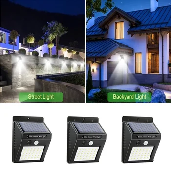 LED de Luz Solar del Sensor de Movimiento Inalámbrico de Luz de Seguridad al aire libre Impermeable de la Luz de Jardín de Luz de Pared de la Boda Decoración de Acampar