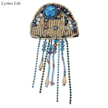 Lichi la Vida de la Moda de diamantes de imitación de Medusas Abalorios DIY hechos a Mano De Coser el Parche Para la Decoración de Prendas Accesorios