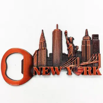 1 Pc chalet de Nueva York, Estados unidos Imanes de Nevera de Metal Estatua de la Libertad World Trade Center 3D de Resina Refrigerador Pegatina de Regalo
