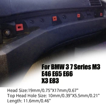 Tablero de instrumentos Tablero de Recortar Clips de Ojal Insertos para BMW 3 7 X3 Serie E46 E65 E83 51458266814 soporte de la cubierta de Fijación Hebillas de mordaza Fija