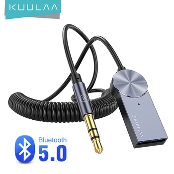 Aux Bluetooth-compatible Adaptador Dongle Cable Jack de 3,5 mm Aux Bluetooth compatible con 5.0 Receptor de Audio del Altavoz de la Música del Transmisor