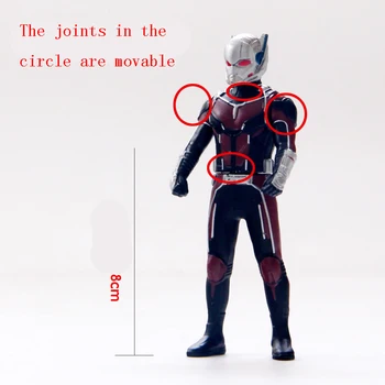 8 CM 1Pcs Los Vengadores Mini Ant-Man Modelo de Juguete Figura de Acción Clásico Animado Cuadro de Color de los Adornos Regalo de Recogida de Juguetes Pequeños Adornos
