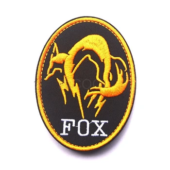 FOX PVC Parches Bordados Táctica Militar Parche Emblema de Combate de Goma Insignias Bordados Para Ropa de la Mochila Chaquetas