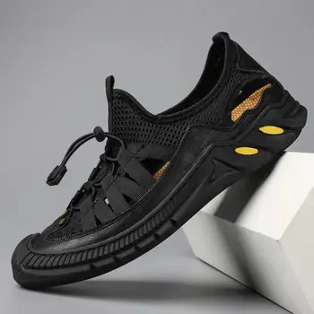 Zapatos de los hombres 2021 Verano Nuevas Sandalias de los Hombres de baotou con un presupuesto fijo de la Playa de Zapatos de los Hombres Zapatos de Malla de Gran Tamaño