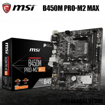 MSI B450M PRO-M2 MAX Placa mATX AM4 DDR4 LAN USB 3.2 Gen1 M. 2 VGA DVI-D AMD RYZEN 1ª, 2ª y 3ª Gen Listo AMD B450 Nuevo