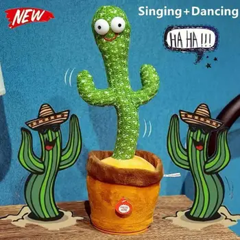 2021 Venta Caliente Portátil De Torsión De La Música De La Canción El Baile De Cactus De Juguetes Decoración De La Habitación De Regalo De Vacaciones Duradera Cactus Baile De Juguetes Divertidos Juguetes
