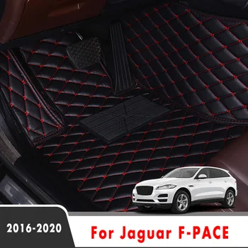 Coche alfombras de Piso Para el Jaguar F-PACE 2020 2019 2018 2017 2016, Alfombras de Cuero Custom Auto Estilo Almohadillas de las patas de los Accesorios del Coche de Interior