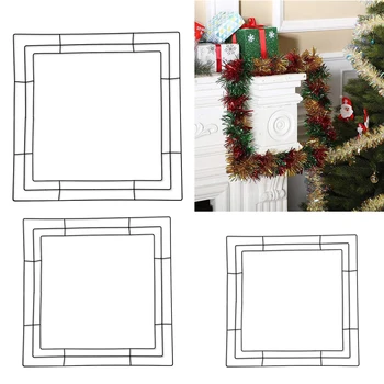 Alambre de la Corona de Marco Plano de Navidad DIY Manualidades Florales Anillo de casa Memorial Funeral
