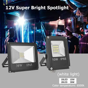 La prenda Impermeable IP65 Luz de Inundación del LED 12V 10W/30W 6500K al aire libre de la Pared Proyector Reflector de Jardín al aire libre de la Lámpara de Iluminación