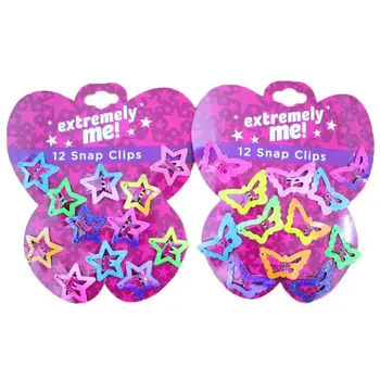 12PCS/Set Estrella Buterfly Color Caramelo de Colores Niñas Niños Niños Brillo Pentagrama Asintótica de color BB