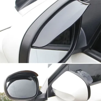 2Pcs Universal Espejo Retrovisor de la Lluvia de la Ceja de PVC Auto Espejo protector de Lluvia Sombra de la Cubierta del Protector del Protector de PVC a prueba de Lluvia Hoja Nueva 2021