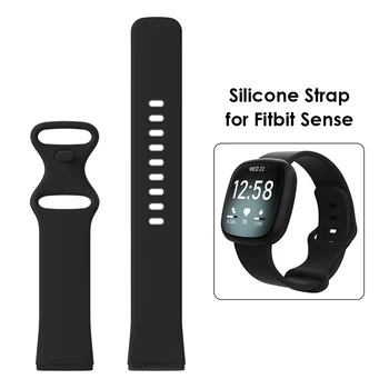 De silicona Reloj de los Deportes de la Correa de Elemento Elegante Reloj Cómodo para Fitbit Versa 3/Fitbit Sentido Inteligente de Pulsera Banda de
