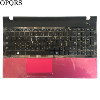 Nuevo Para samsung NP300E5A NP305E5C NP300e5x NP305E5A 300E5A 300E5C 300e5x 300E5Z NOS teclado del ordenador portátil color rojo con Reposamanos de la CUBIERTA