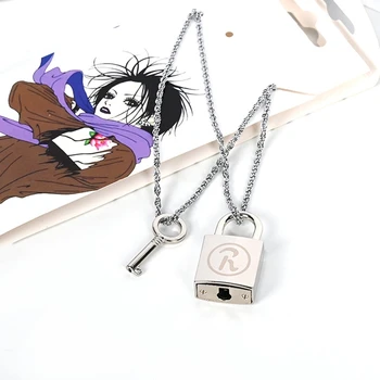 1set Anime Ai Yazawa NANA Amante de la Clave de bloqueo de Aleación de Metal de Moda Colgante de Cosplay Accesorios Caliente Cos Collares