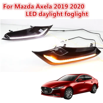 2PCS luz Antiniebla Trasera luz del día Para Mazda 3 Axela 2019 2020 2021 Coche LED del Parachoques Trasero Luz de Freno Dinámico de la Señal de Giro Luz de Reflector