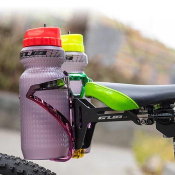 La Aleación de aluminio de Bicicletas Botellas de Agua Jaula Titular de Ciclismo MTB Bicicleta de Carretera Silla de montar Dos Botellas de Doble Beber Tazas de Montaje de la Jaula de Soporte