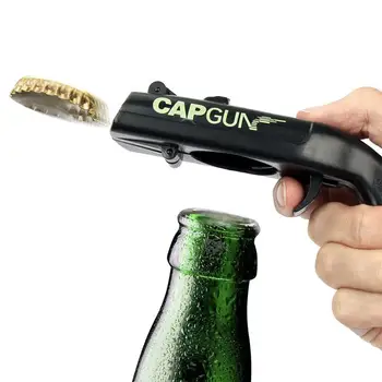 Portátil tapa de la botella de arma de fuego creativo de la tapa de la botella abridor de botellas de cerveza abridor de botella de la barra de herramienta de la bebida de la botella abridor de accesorios para el vino